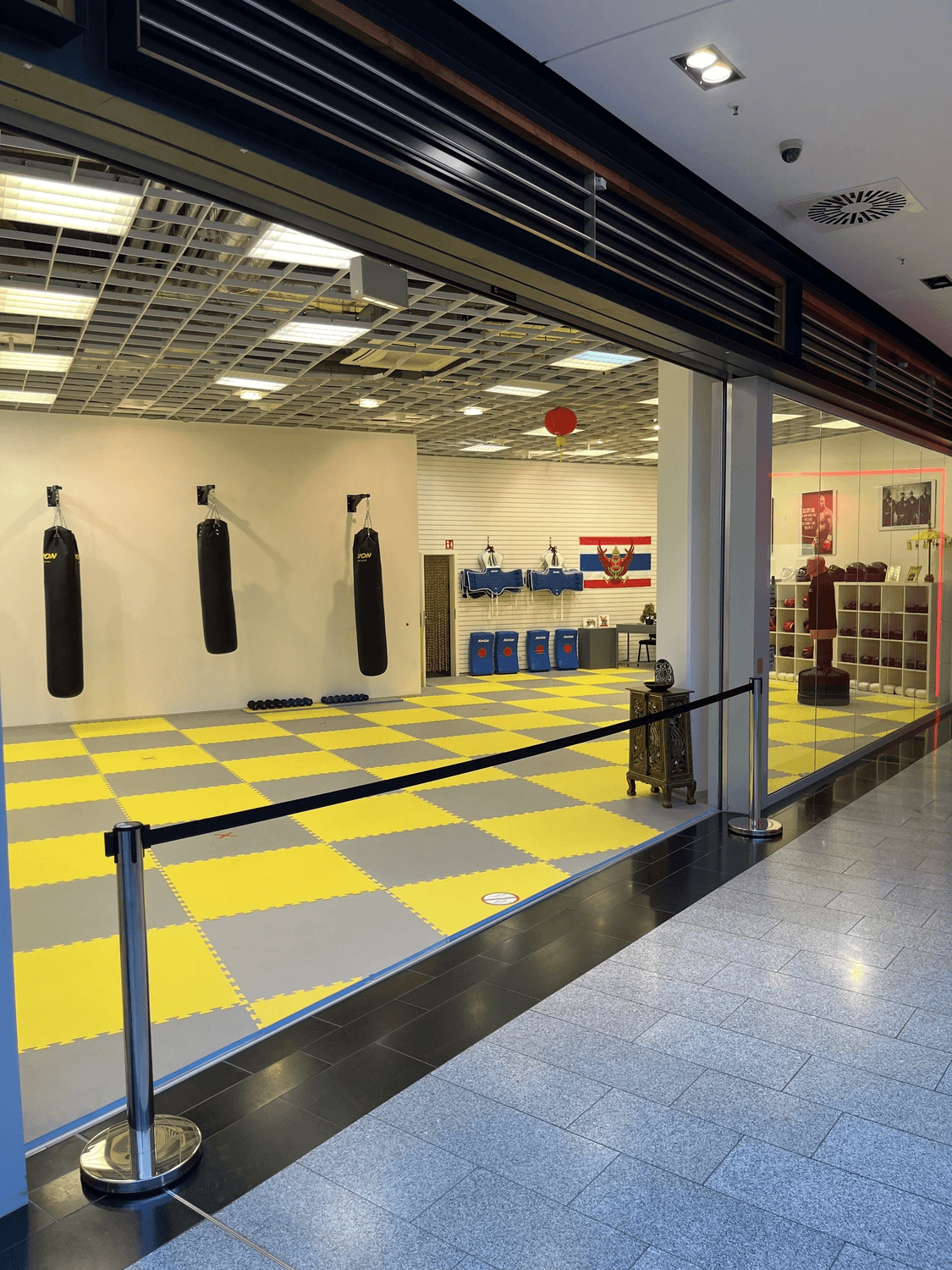 Schlagtechnik an der Pratze im Trainingsraum